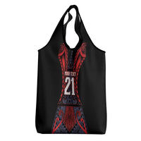 Custom New Zealand Grocery Bag Maori Kiwiana Pattern Tukutuku Motif
