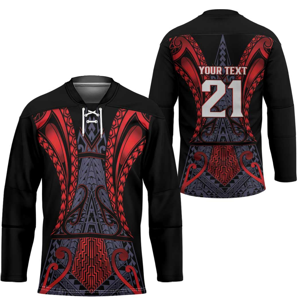 Custom New Zealand Hockey Jersey Maori Kiwiana Pattern Tukutuku Motif LT9 - Polynesian Pride