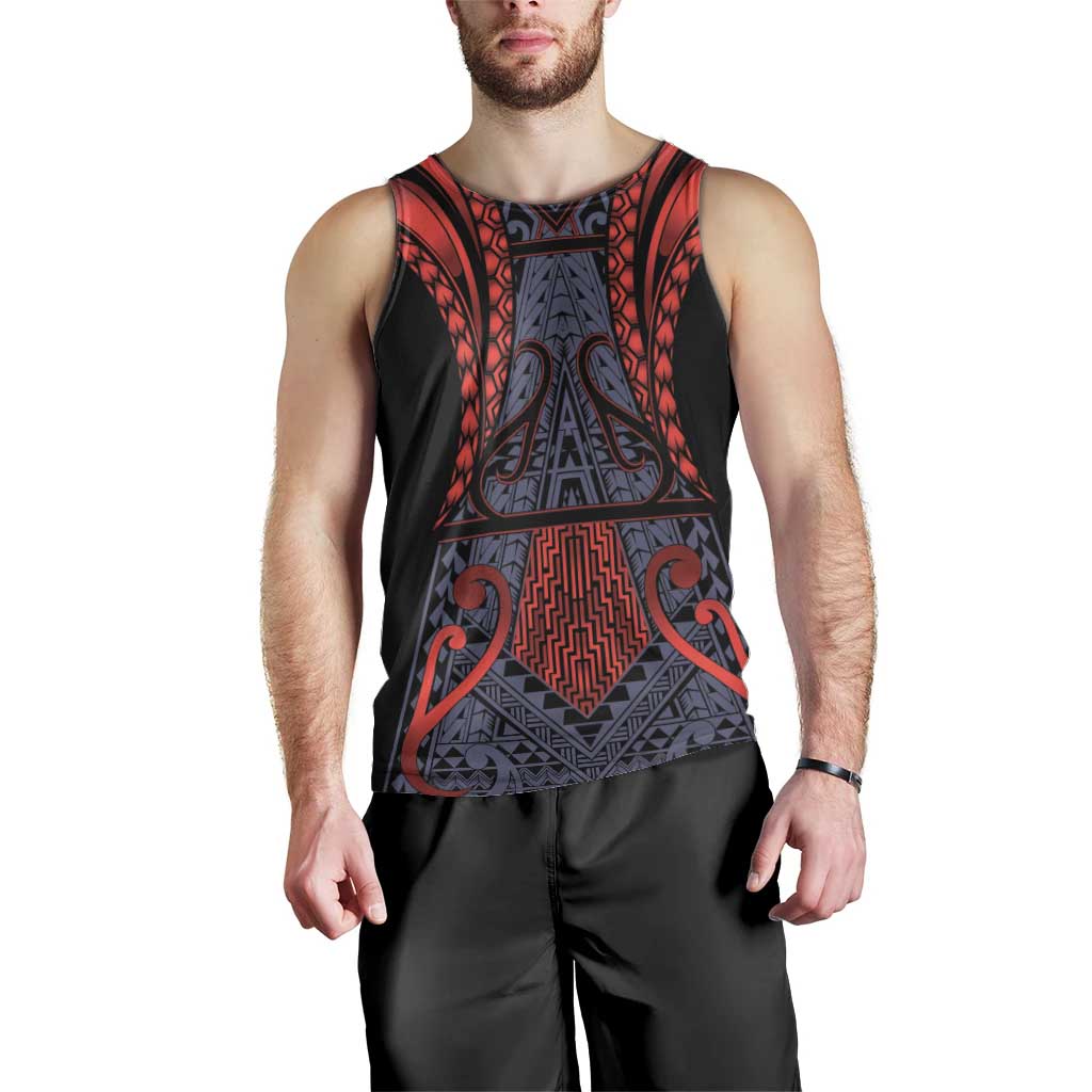 Custom New Zealand Men Tank Top Maori Kiwiana Pattern Tukutuku Motif