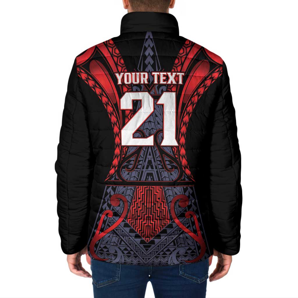 Custom New Zealand Padded Jacket Maori Kiwiana Pattern Tukutuku Motif LT9 - Polynesian Pride