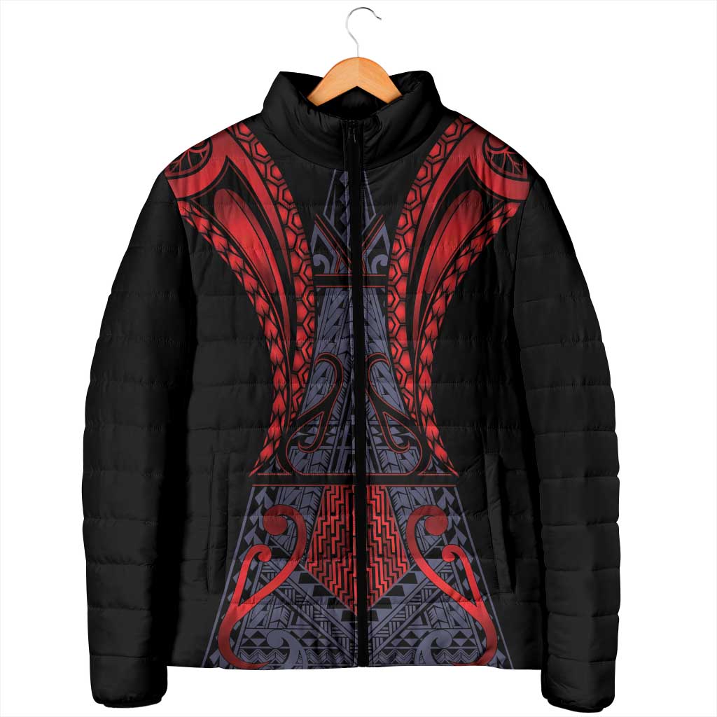 Custom New Zealand Padded Jacket Maori Kiwiana Pattern Tukutuku Motif LT9 - Polynesian Pride
