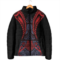 Custom New Zealand Padded Jacket Maori Kiwiana Pattern Tukutuku Motif LT9 - Polynesian Pride