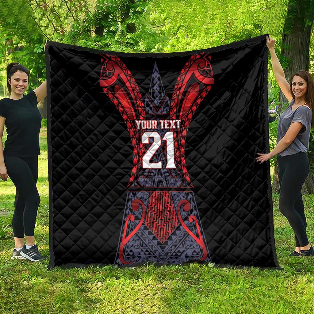 Custom New Zealand Quilt Maori Kiwiana Pattern Tukutuku Motif LT9 - Polynesian Pride