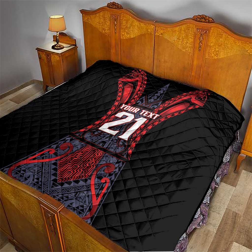 Custom New Zealand Quilt Maori Kiwiana Pattern Tukutuku Motif LT9 - Polynesian Pride