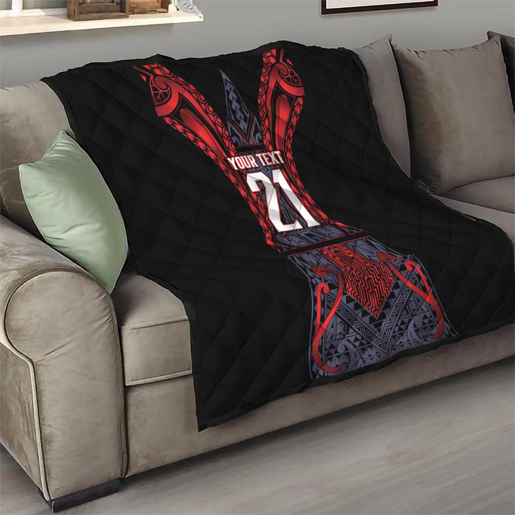 Custom New Zealand Quilt Maori Kiwiana Pattern Tukutuku Motif LT9 - Polynesian Pride