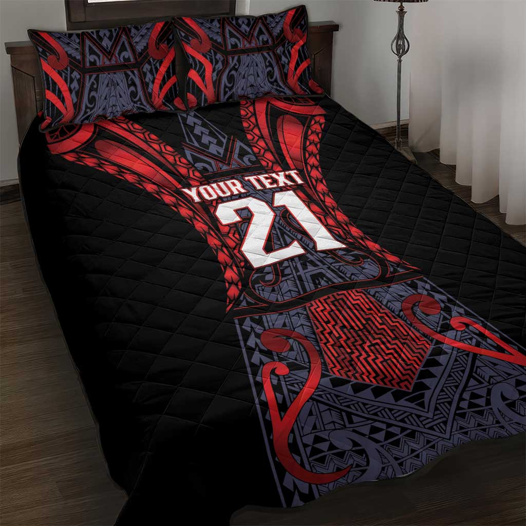 Custom New Zealand Quilt Bed Set Maori Kiwiana Pattern Tukutuku Motif