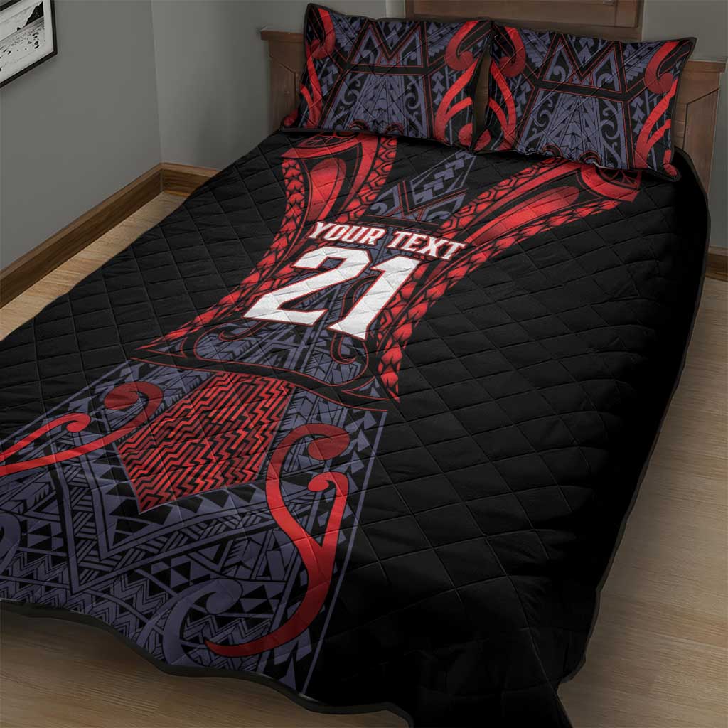 Custom New Zealand Quilt Bed Set Maori Kiwiana Pattern Tukutuku Motif