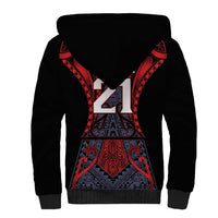 Custom New Zealand Sherpa Hoodie Maori Kiwiana Pattern Tukutuku Motif LT9 - Polynesian Pride