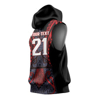 Custom New Zealand Sleeveless Hoodie Maori Kiwiana Pattern Tukutuku Motif LT9 - Polynesian Pride