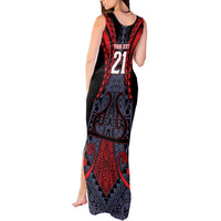 Custom New Zealand Tank Maxi Dress Maori Kiwiana Pattern Tukutuku Motif LT9 - Polynesian Pride