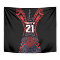Custom New Zealand Tapestry Maori Kiwiana Pattern Tukutuku Motif
