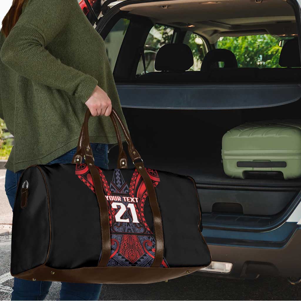 Custom New Zealand Travel Bag Maori Kiwiana Pattern Tukutuku Motif LT9 - Polynesian Pride