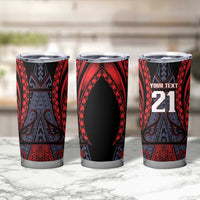 Custom New Zealand Tumbler Cup Maori Kiwiana Pattern Tukutuku Motif LT9 - Polynesian Pride