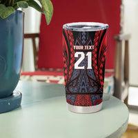 Custom New Zealand Tumbler Cup Maori Kiwiana Pattern Tukutuku Motif LT9 - Polynesian Pride