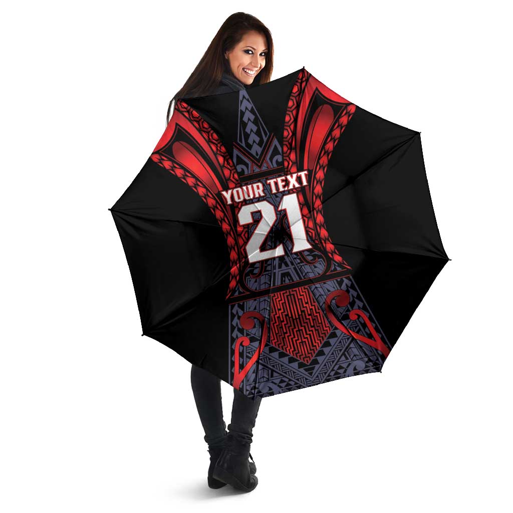 Custom New Zealand Umbrella Maori Kiwiana Pattern Tukutuku Motif