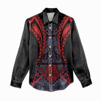 Custom New Zealand Women Casual Shirt Maori Kiwiana Pattern Tukutuku Motif