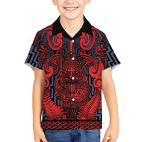 Custom New Zealand Taiaha Maori Hawaiian Shirt Whero Minimalist Silver Fern Tukutuku Motif LT9 - Polynesian Pride