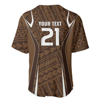 Custom Oceania Football Bula Fiji Baseball Jersey Polynesian Tribal Pattern