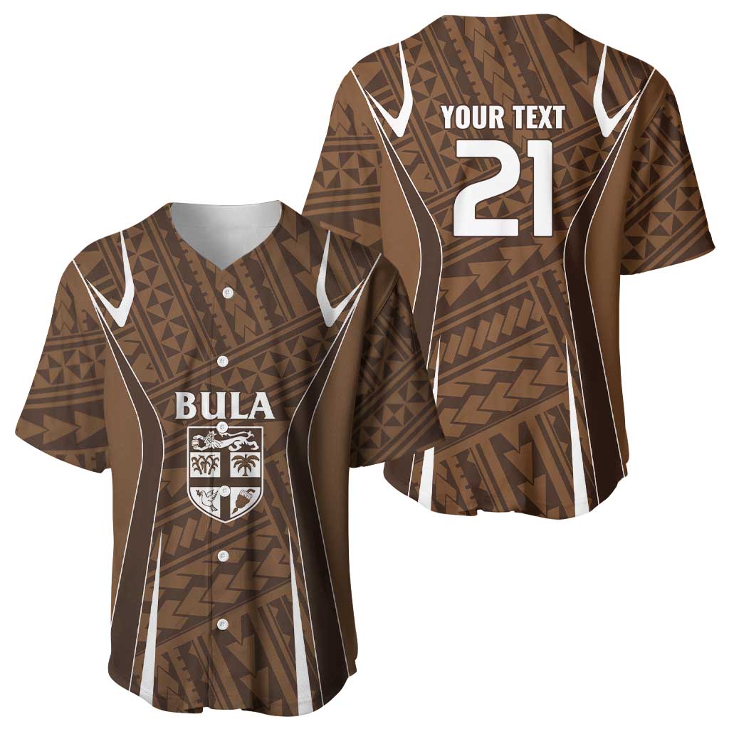 Custom Oceania Football Bula Fiji Baseball Jersey Polynesian Tribal Pattern