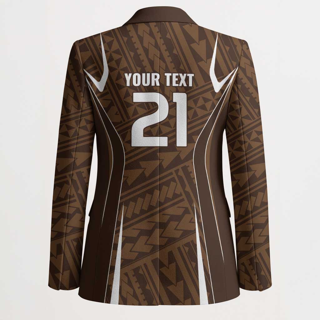 Custom Oceania Football Bula Fiji Blazer Polynesian Tribal Pattern
