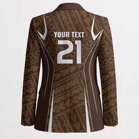 Custom Oceania Football Bula Fiji Blazer Polynesian Tribal Pattern