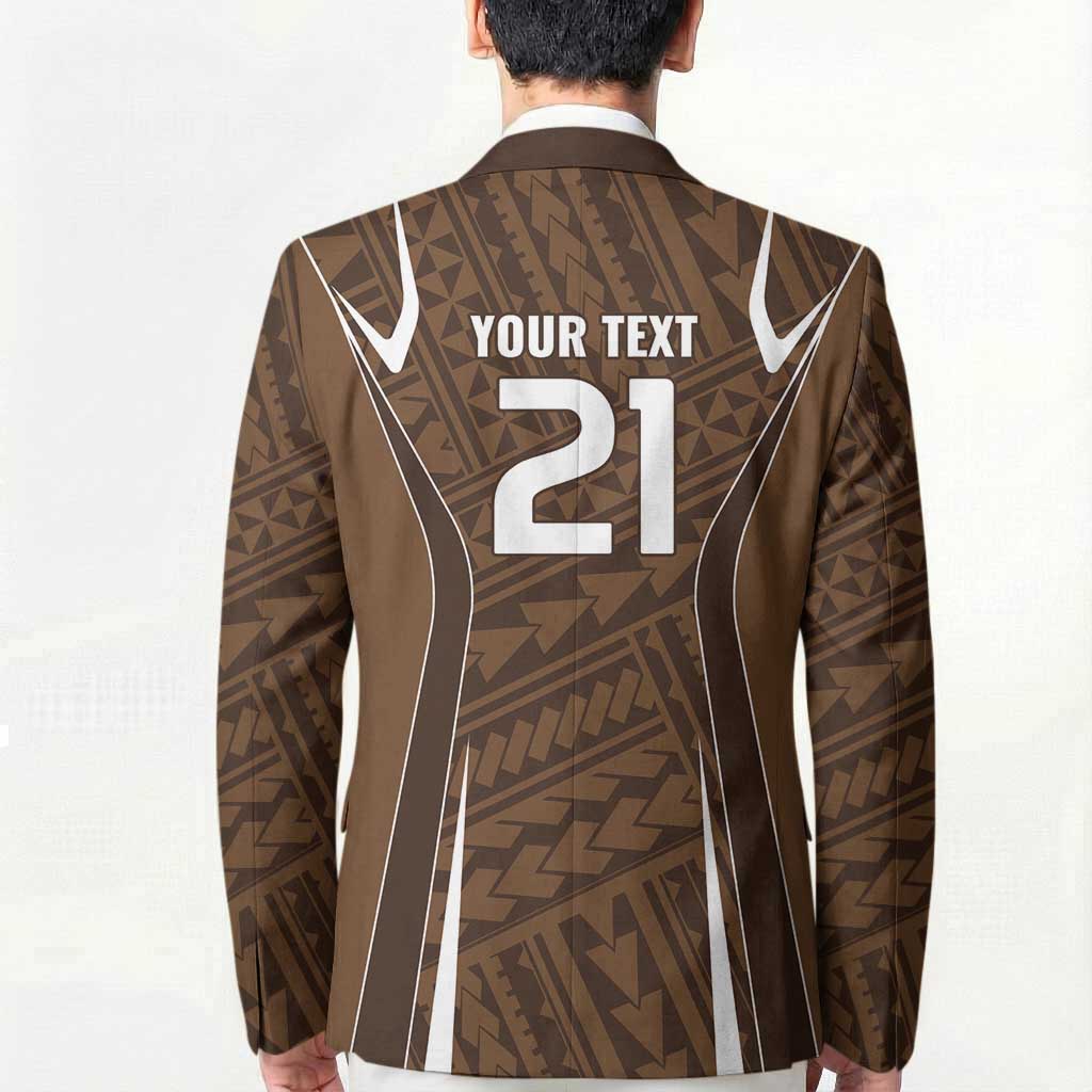 Custom Oceania Football Bula Fiji Blazer Polynesian Tribal Pattern