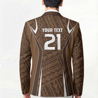 Custom Oceania Football Bula Fiji Blazer Polynesian Tribal Pattern