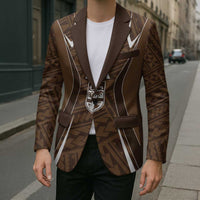 Custom Oceania Football Bula Fiji Blazer Polynesian Tribal Pattern