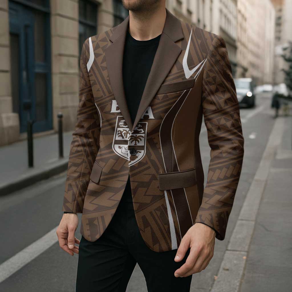 Custom Oceania Football Bula Fiji Blazer Polynesian Tribal Pattern