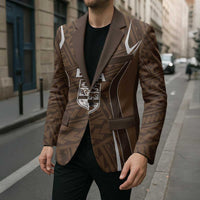 Custom Oceania Football Bula Fiji Blazer Polynesian Tribal Pattern