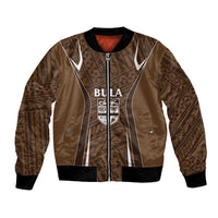 Custom Oceania Football Bula Fiji Bomber Jacket Polynesian Tribal Pattern