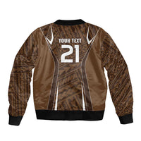 Custom Oceania Football Bula Fiji Bomber Jacket Polynesian Tribal Pattern