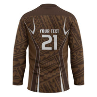 Custom Oceania Football Bula Fiji Hockey Jersey Polynesian Tribal Pattern