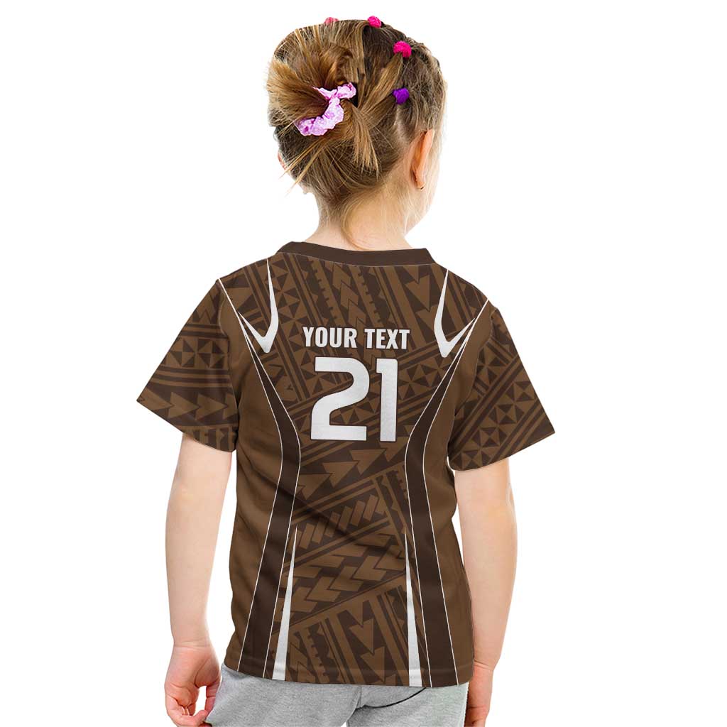 Custom Oceania Football Bula Fiji Kid T Shirt Polynesian Tribal Pattern LT9 - Polynesian Pride
