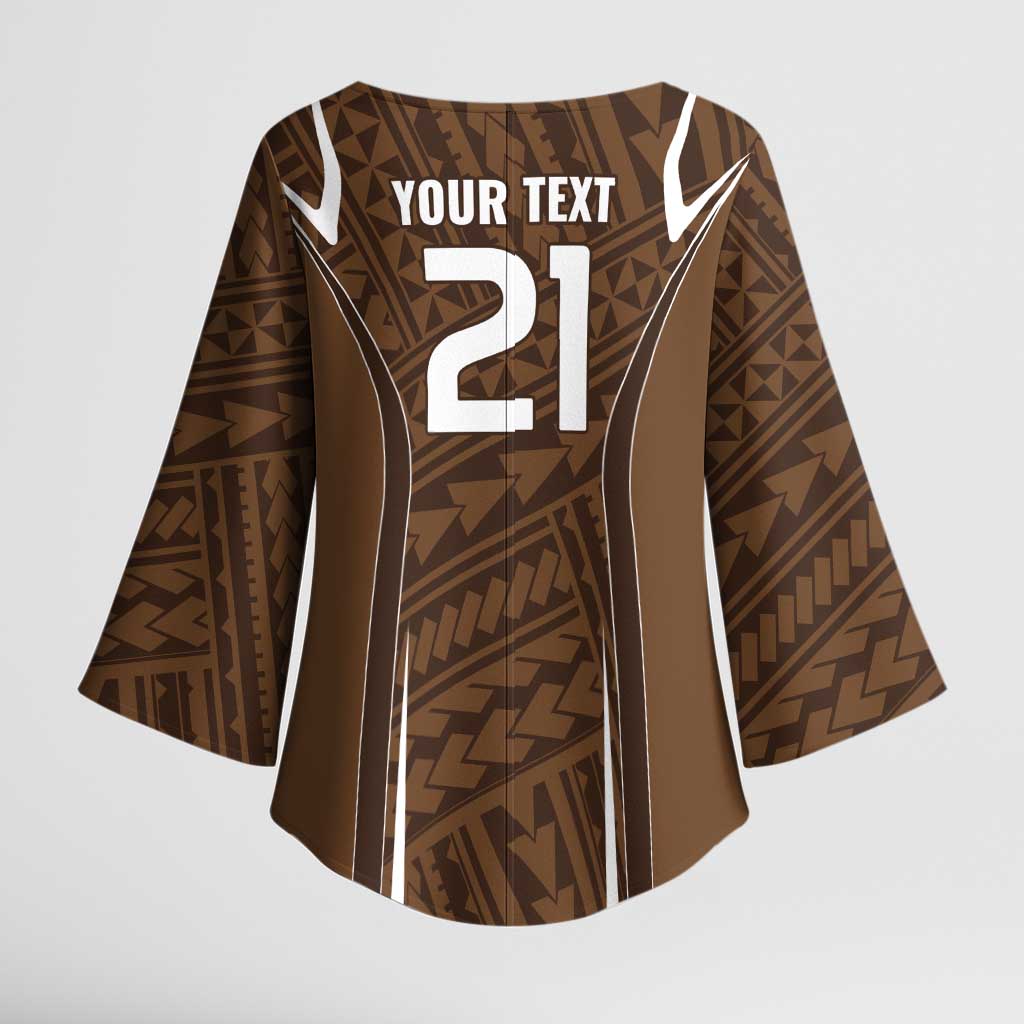 Custom Oceania Football Bula Fiji Kimono Sleeve Blouse Polynesian Tribal Pattern LT9 - Polynesian Pride