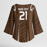 Custom Oceania Football Bula Fiji Kimono Sleeve Blouse Polynesian Tribal Pattern LT9 - Polynesian Pride