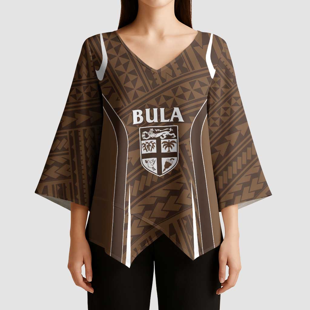 Custom Oceania Football Bula Fiji Kimono Sleeve Blouse Polynesian Tribal Pattern LT9 - Polynesian Pride