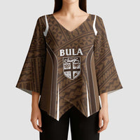 Custom Oceania Football Bula Fiji Kimono Sleeve Blouse Polynesian Tribal Pattern LT9 - Polynesian Pride