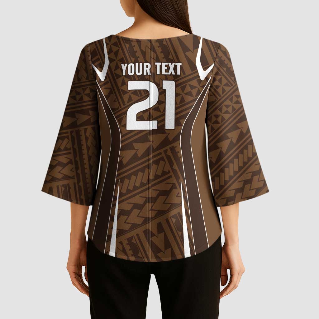 Custom Oceania Football Bula Fiji Kimono Sleeve Blouse Polynesian Tribal Pattern LT9 - Polynesian Pride