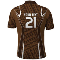 Custom Oceania Football Bula Fiji Polo Shirt Polynesian Tribal Pattern