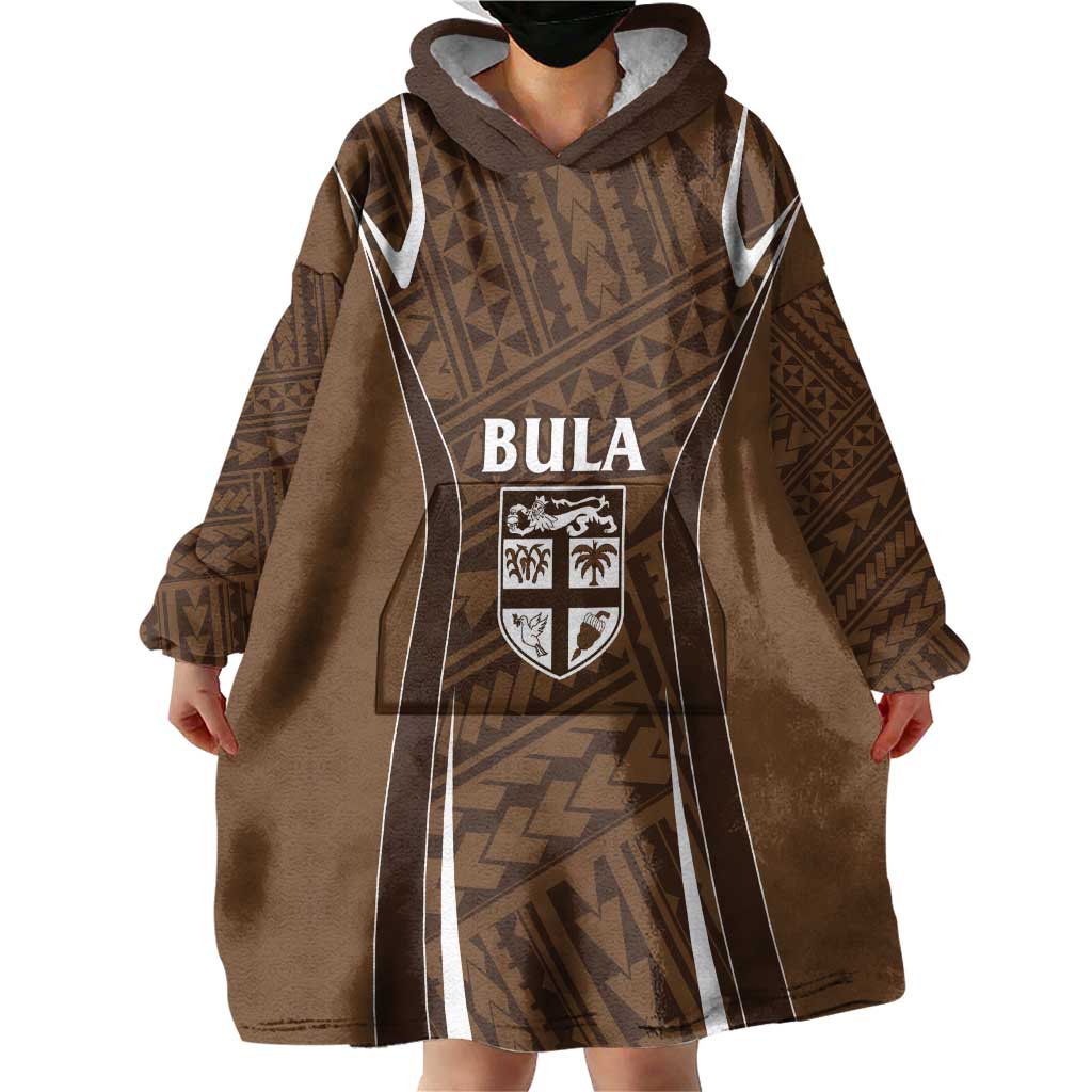 Custom Oceania Football Bula Fiji Wearable Blanket Hoodie Polynesian Tribal Pattern LT9 - Polynesian Pride