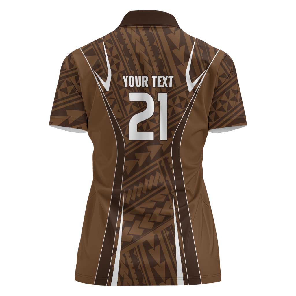 Custom Oceania Football Bula Fiji Women Polo Shirt Polynesian Tribal Pattern LT9 - Polynesian Pride