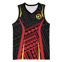 Custom Oceania Football Papua New Guinea Basketball Jersey Polynesian Tribal Pattern