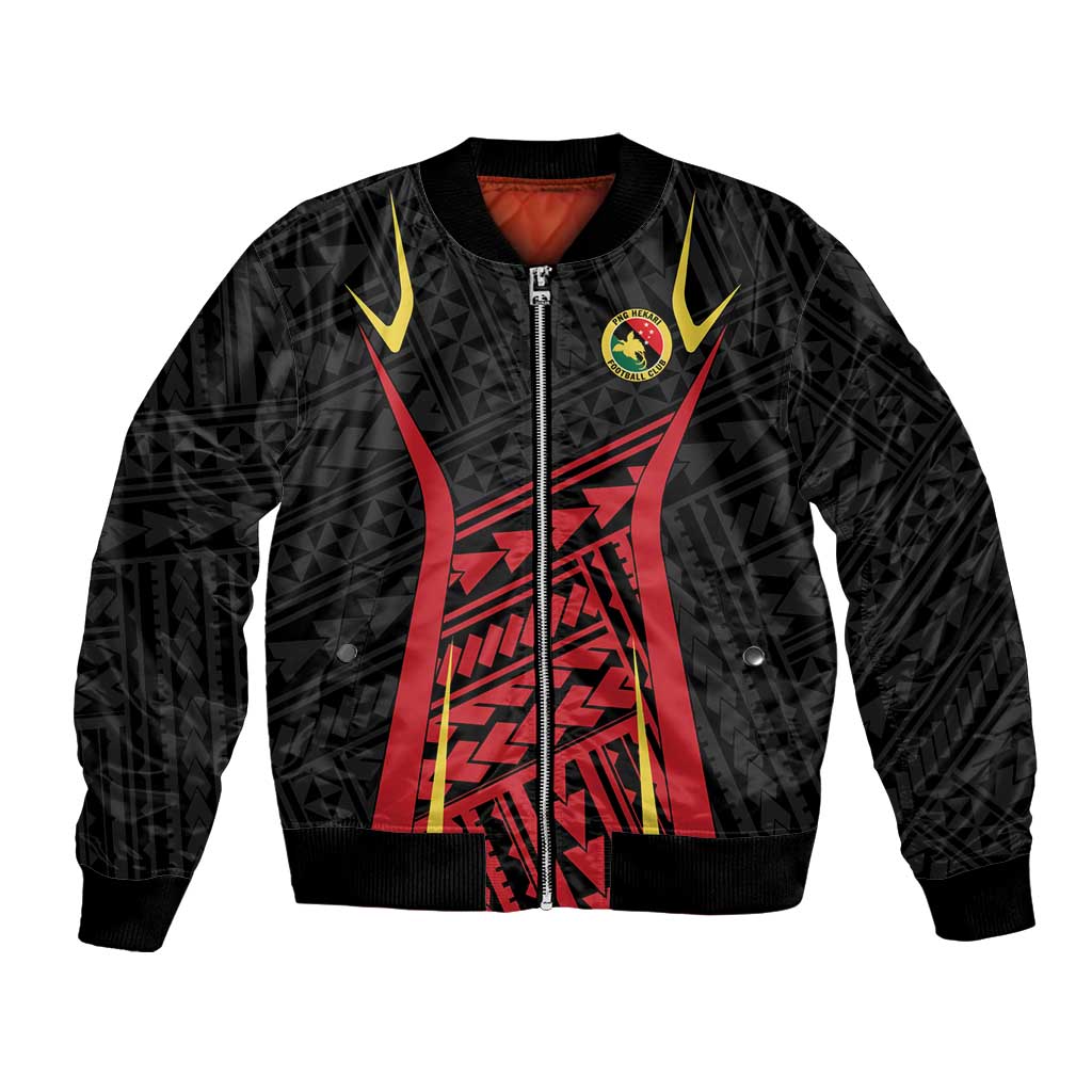 Custom Oceania Football Papua New Guinea Bomber Jacket Polynesian Tribal Pattern
