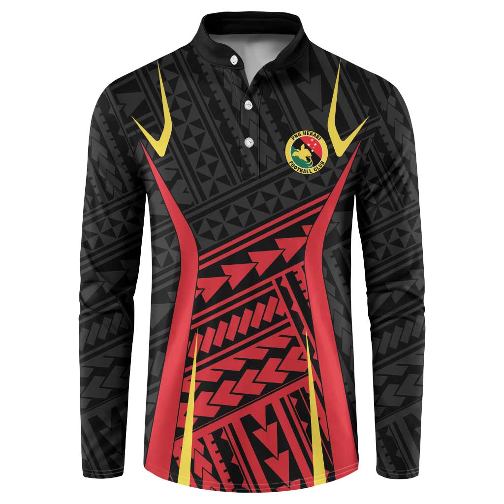 Custom Oceania Football Papua New Guinea Button Sweatshirt Polynesian Tribal Pattern LT9 Red - Polynesian Pride