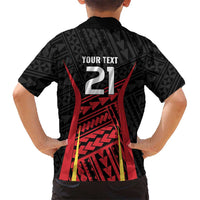 Custom Oceania Football Papua New Guinea Kid Hawaiian Shirt Polynesian Tribal Pattern LT9 - Polynesian Pride