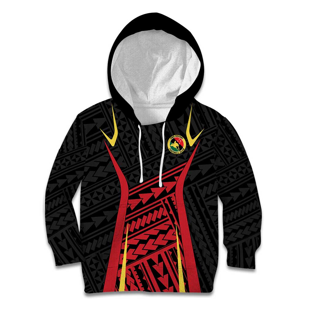 Custom Oceania Football Papua New Guinea Kid Hoodie Polynesian Tribal Pattern LT9 Hoodie Red - Polynesian Pride
