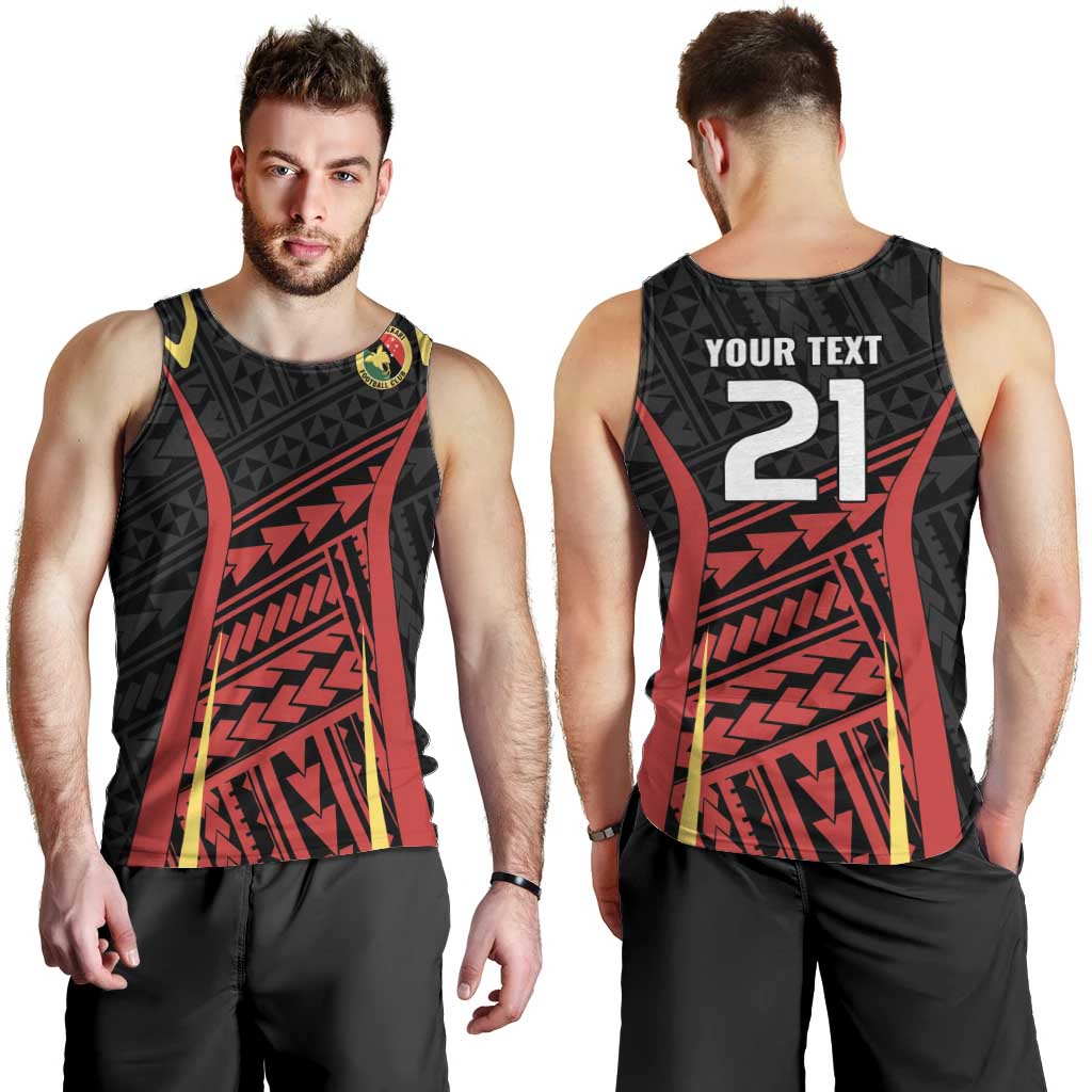 Custom Oceania Football Papua New Guinea Men Tank Top Polynesian Tribal Pattern