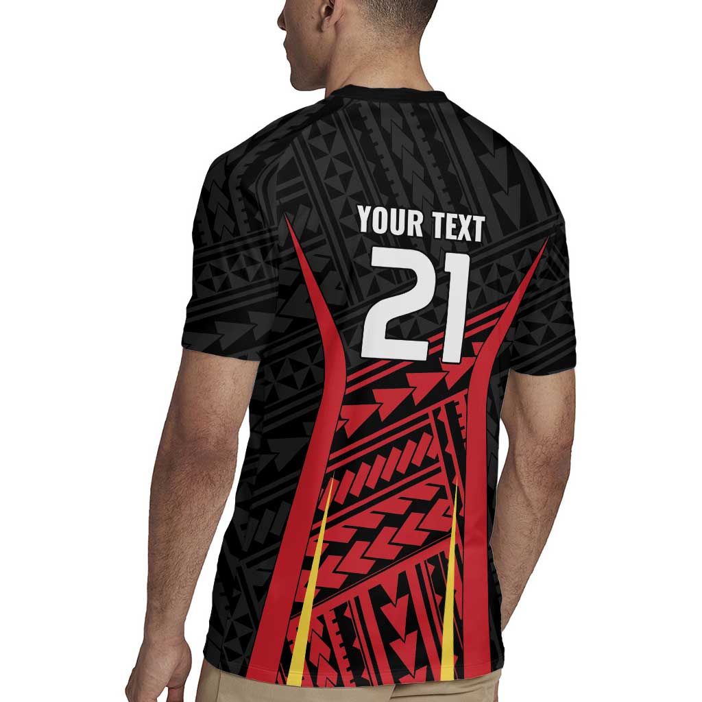 Custom Oceania Football Papua New Guinea Rugby Jersey Polynesian Tribal Pattern