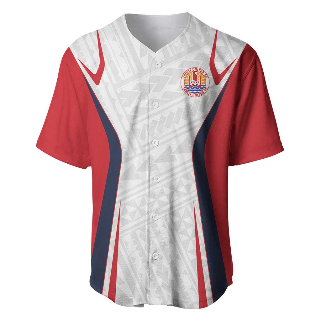 Custom Oceania Football Tahiti Baseball Jersey Polynesian Tribal Pattern LT9 White - Polynesian Pride